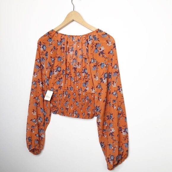 FREE People Blusa final rose floral, V-neck flowers - Picture 10 of 15